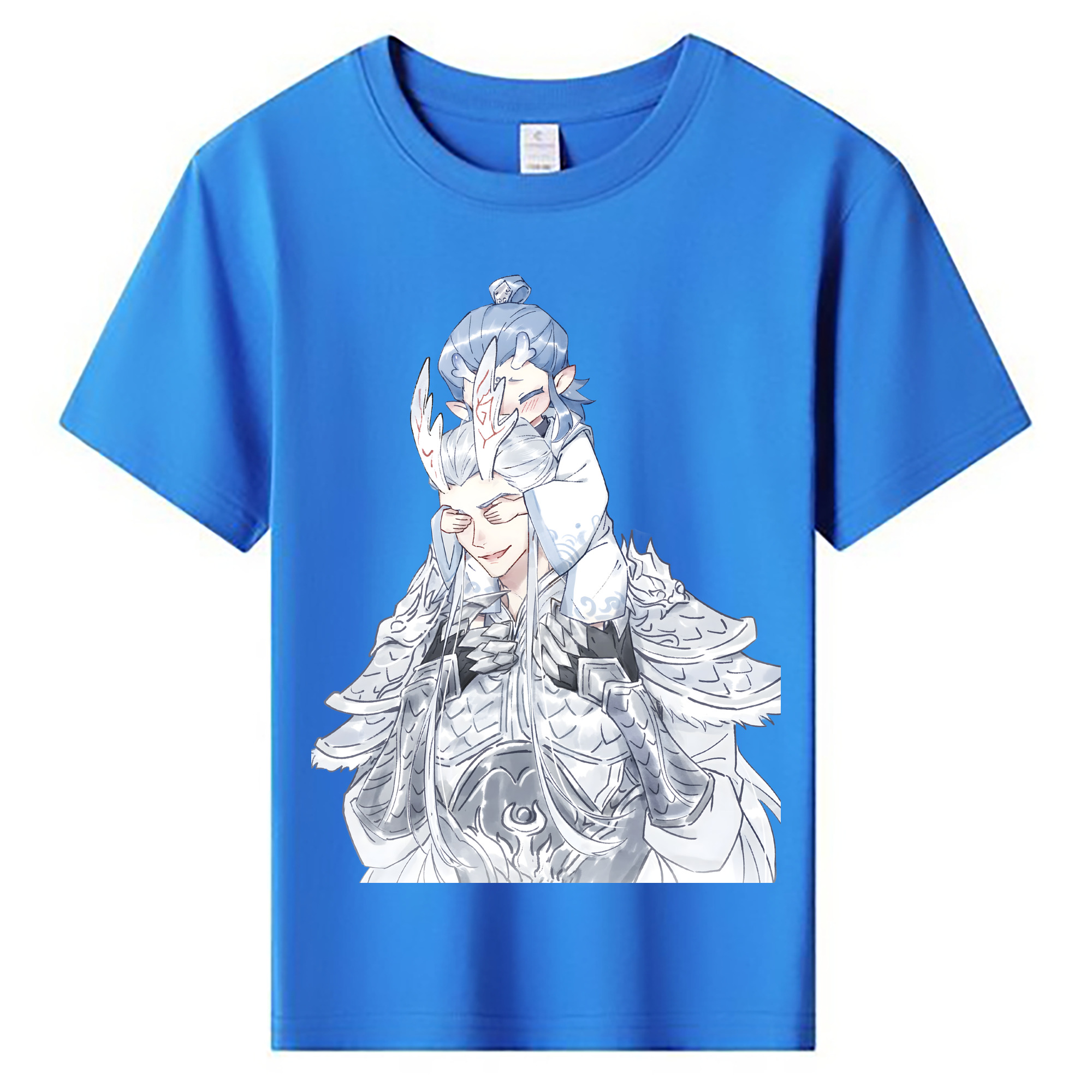 （画像用） Ne Zha 2 ナタ 魔童の大暴れ 綿100％キッズTシャツ（フロントプリント）
